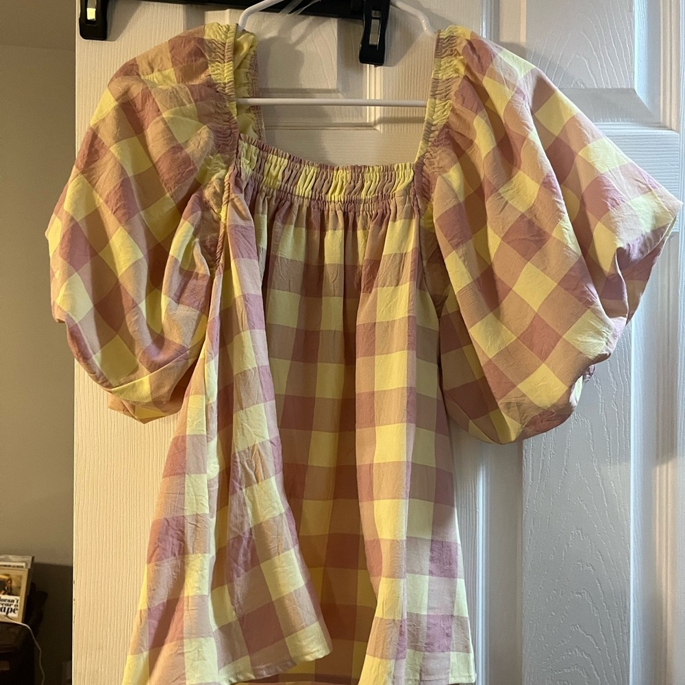 Entro Pastel Yellow and Pink Top